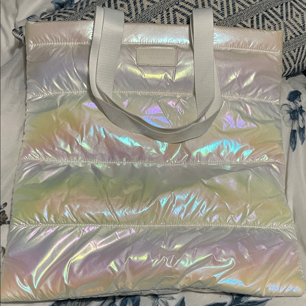 Bath & Body Works Iridescent White Tote